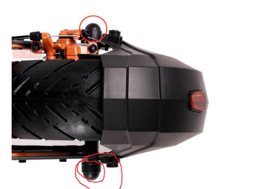 KuKirin G4 zaślepki śrub po obu stronach silnika